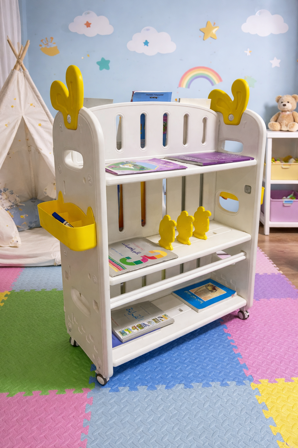 Bibliothèque Enfant Mobile Multifonction | Design Ludique & Sécurisé